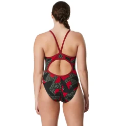 Racing|One Pieces-Speedo Ruse Blocks Flyback One Piece Speedo Maroon