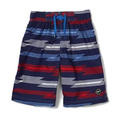 Boys Swimwear-Speedo Sea Ridge Boardshort 17" Blue White Red