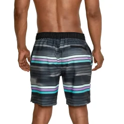Swim Trunks & Boardshorts-Speedo Seafaring Stripe Bondi Basin Boardshort 18" Black