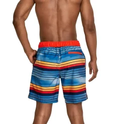 Swim Trunks & Boardshorts-Speedo Seafaring Stripe Bondi Basin Boardshort 18" China Blue