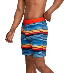 Swim Trunks & Boardshorts-Speedo Seafaring Stripe Bondi Basin Boardshort 18