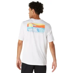 Teamwear|Rashguards-Speedo Short Sleeve Graphic Swim Rashguard White