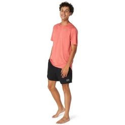 Rashguards-Speedo Short Sleeve Swim Rashguard High Risk Red