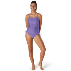 Recreation|Fitness-Speedo Side Shirred One Piece Purple