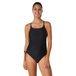 Recreation|Fitness-Speedo Side Shirred One Piece Black