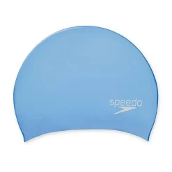 Caps-Speedo Silicone Long Hair Cap Blue