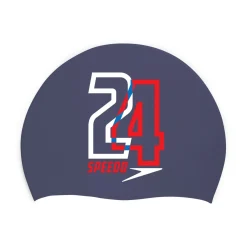 Caps-Speedo Silicone Printed Cap Grey