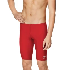 Jammers-Speedo Solid Adult Jammer Red