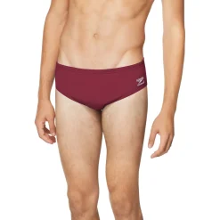 Briefs-Speedo Solid Brief - Endurance Maroon