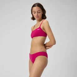 Two Pieces-Speedo Solid Cheeky Hipster Magenta Haze