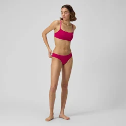 Two Pieces-Speedo Solid Cheeky Hipster Magenta Haze
