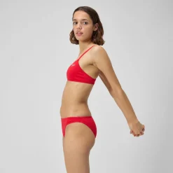 Two Pieces-Speedo Solid Classic Bottom Crimsom Red