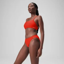Two Pieces-Speedo Solid Classic Bottom Coquelicot Red