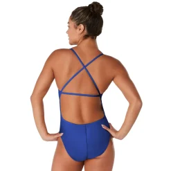 Racing|One Pieces-Speedo Solid Endurance+ Crossback One Piece Blue