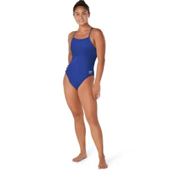 Racing|One Pieces-Speedo Solid Endurance+ Crossback One Piece Blue