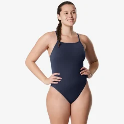 Racing|Fitness-Speedo Solid Endurance+ Strappy One Piece Navy