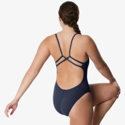 Racing|Fitness-Speedo Solid Endurance+ Strappy One Piece Navy