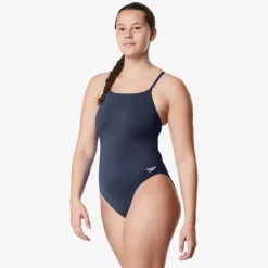 Racing|Fitness-Speedo Solid Endurance+ Strappy One Piece Navy