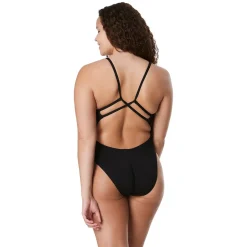 Racing|Fitness-Speedo Solid Endurance+ Strappy One Piece Black