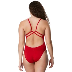 Racing|Fitness-Speedo Solid Endurance+ Strappy One Piece Red