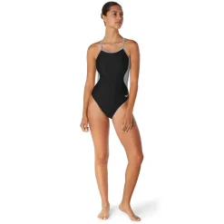 Racing|One Pieces-Speedo Solid Flyback One Piece Black