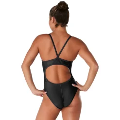 Racing|One Pieces-Speedo Solid Flyback One Piece Black