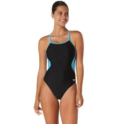 Racing|One Pieces-Speedo Solid Flyback One Piece royal blue