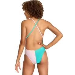 Fitness|Training-Speedo Solid Half Split One Piece Pool Green