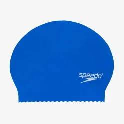 Caps|Kids Caps-Speedo Solid Latex Cap Blue