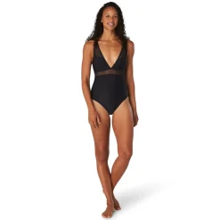 Recreation|Fitness-Speedo Solid Mesh One Piece