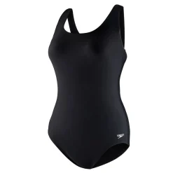 Fitness|One Pieces-Speedo Solid Moderate Ultraback Plus Size (20-24) - Powerflex Black