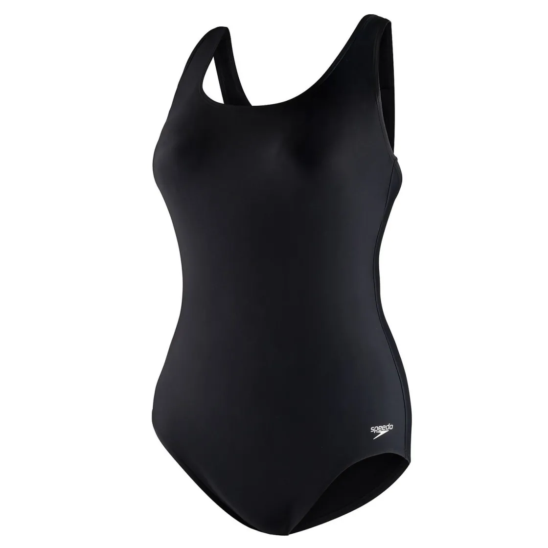 Fitness|One Pieces-Speedo Solid Moderate Ultraback Plus Size (20-24) - Powerflex Black