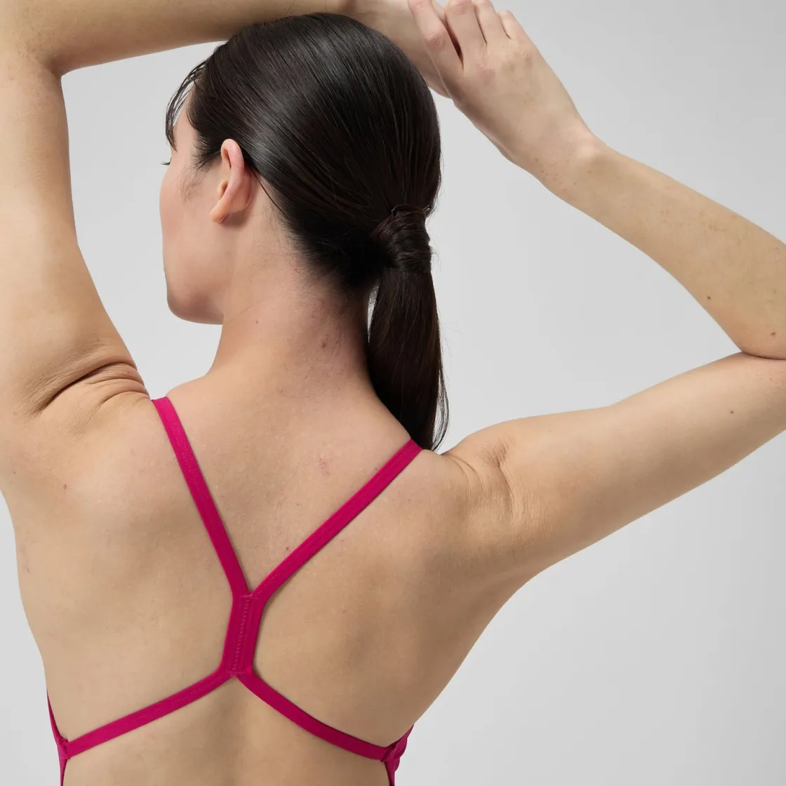 Training|One Pieces-Speedo Solid One Back One Piece Magenta Haze