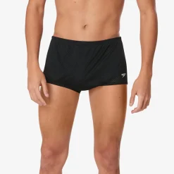 Square Legs-Speedo Solid Poly Mesh Training Suit Black