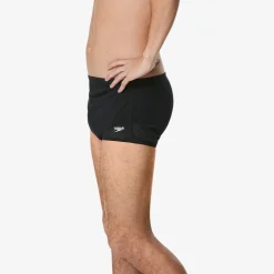 Square Legs-Speedo Solid Poly Mesh Training Suit Black