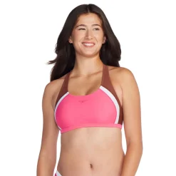 Two Pieces-Speedo Solid Quantum Bikini Top Fandango Pink