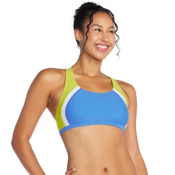 Two Pieces-Speedo Solid Quantum Bikini Top Sevres Blue