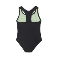 Girls Training|Girls Swimwear-Speedo Solid Racerback One Piece Black