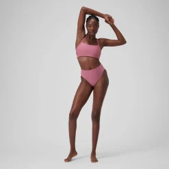 Two Pieces-Speedo Solid Racerback Top