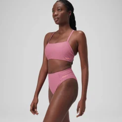 Two Pieces-Speedo Solid Racerback Top