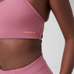 Two Pieces-Speedo Solid Racerback Top
