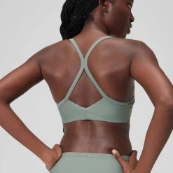 Two Pieces-Speedo Solid Racerback Top Dark Sea Green
