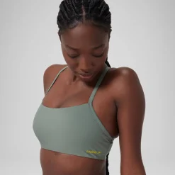 Two Pieces-Speedo Solid Racerback Top Dark Sea Green