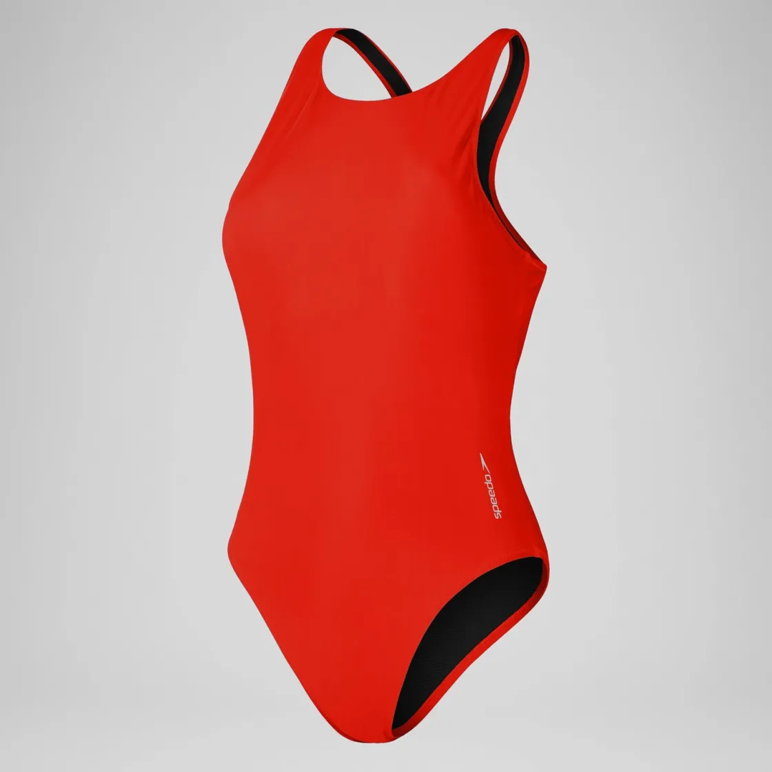 Fitness|One Pieces-Speedo Solid Scoop Mesh One Piece Coquelicot Red