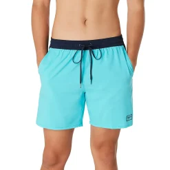 Swim Trunks & Boardshorts-Speedo Solid Seaside Volley 17" Light Blue