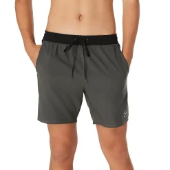 Swim Trunks & Boardshorts-Speedo Solid Seaside Volley 17" Grey