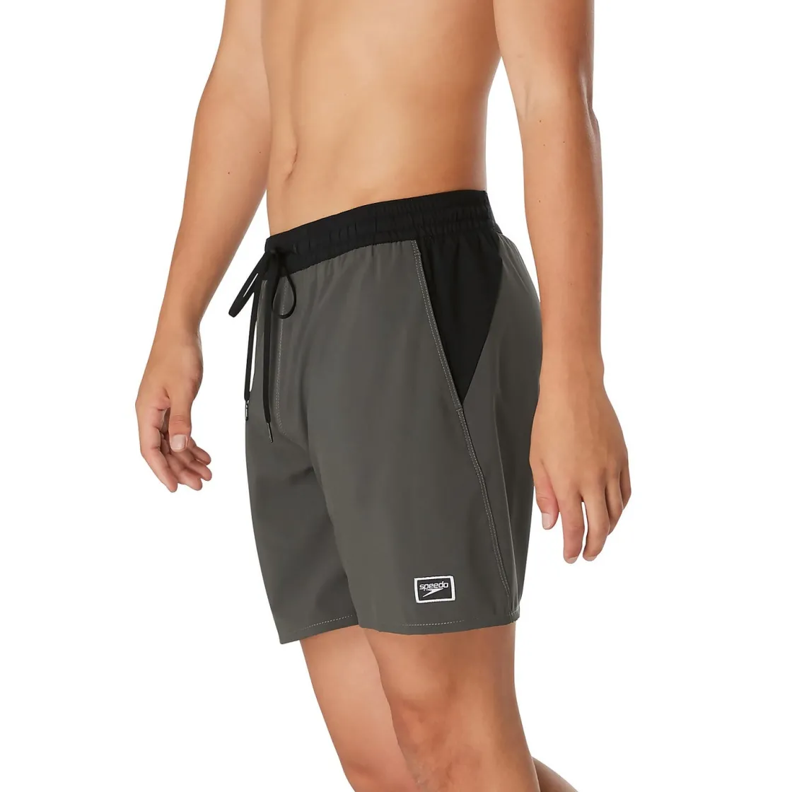 Swim Trunks & Boardshorts-Speedo Solid Seaside Volley 17" Grey