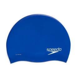 Caps-Speedo Solid Silicone Cap Denim Blue