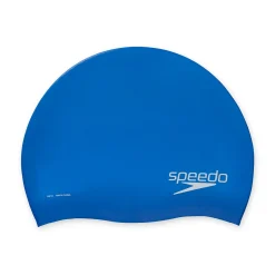 Caps-Speedo Solid Silicone Cap Blue