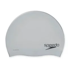 Caps-Speedo Solid Silicone Cap Silver